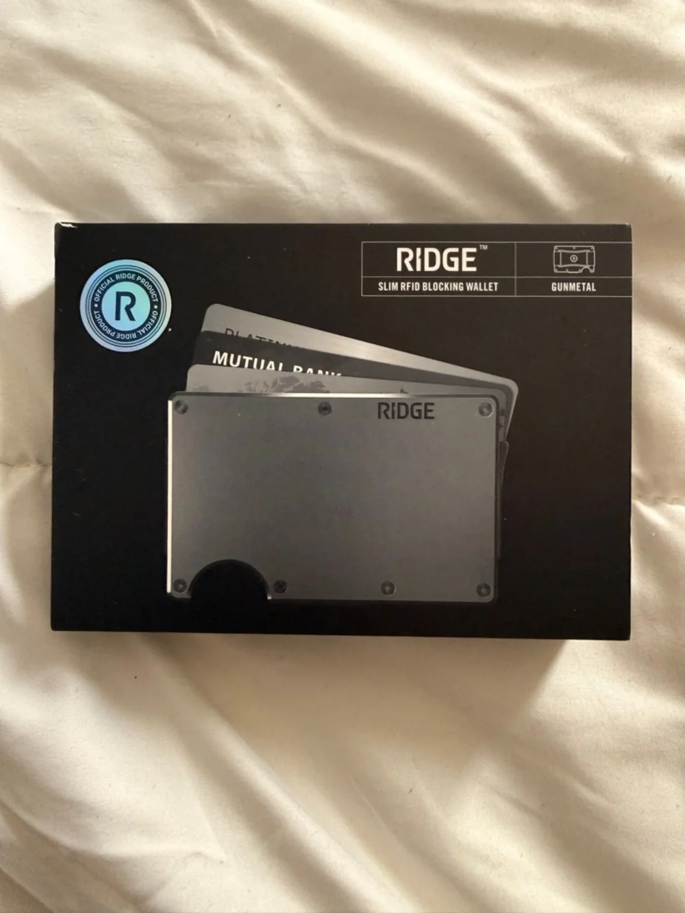 Ridge RFID Blocking Wallet, Gunmetal, NIB, NWT - Picture 5 of 6